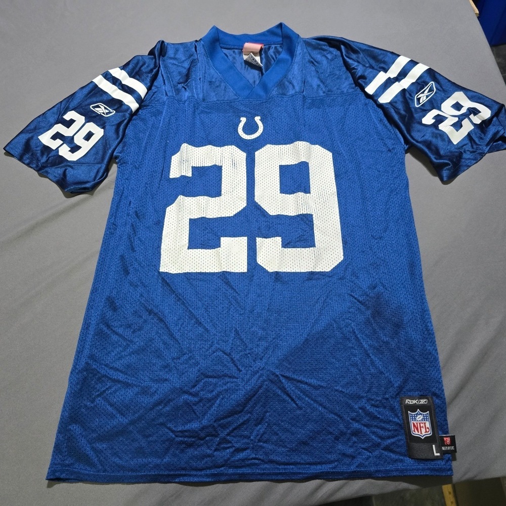 Flaws Reebok Indianapolis Colts Joseph Addai NFL Jersey Mens L Blue #29 Mesh - Picture 2 of 7